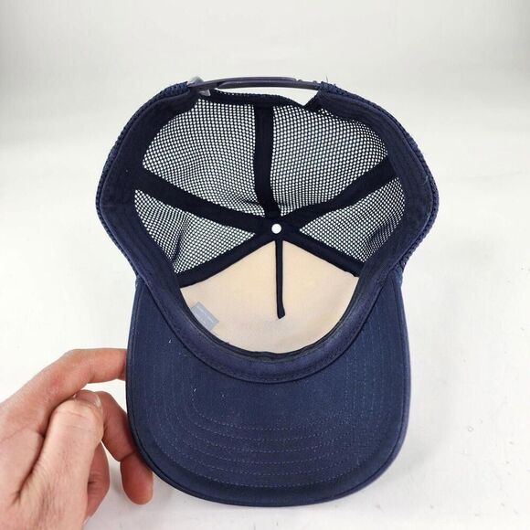 Mammut Crag Cap Hat Logo Trucker Mesh Back Size S/M Outdoors Navy SnapBack - Picture 5 of 8